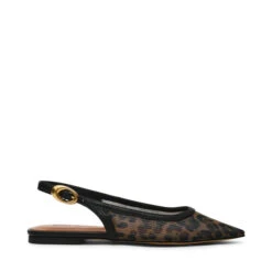 Steve Madden Ottie Flat Shoe Black Leopard