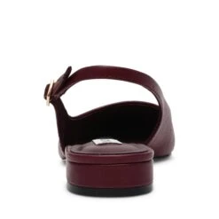 Steve Madden Rowyn Flat Shoe Blk Burg -Steve Madden Shop STEVEMADDEN SHOES ROWYN BLACKBURGUNDY BACK