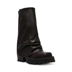 Steve Madden Shutter Boot Blk Action Leather -Steve Madden Shop STEVEMADDEN SHOES SHUTTER BROWNLEATHER