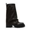 Steve Madden Shutter Boot Blk Action Leather -Steve Madden Shop STEVEMADDEN SHOES SHUTTER BROWNLEATHER SIDE