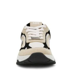 Steve Madden Sneak Peak E Sneaker Irish Black Silver -Steve Madden Shop STEVEMADDEN SHOES SNEAK PEAK IRISH BLACK SUEDE FRONT