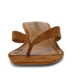 Steve Madden Tracie Sandal Chestnut Suede -Steve Madden Shop STEVEMADDEN SHOES TRACIE CHESTNUT SUEDE FRONT