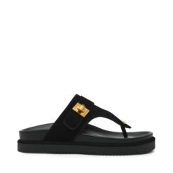 Steve Madden Tuned In Sandal Black Suede