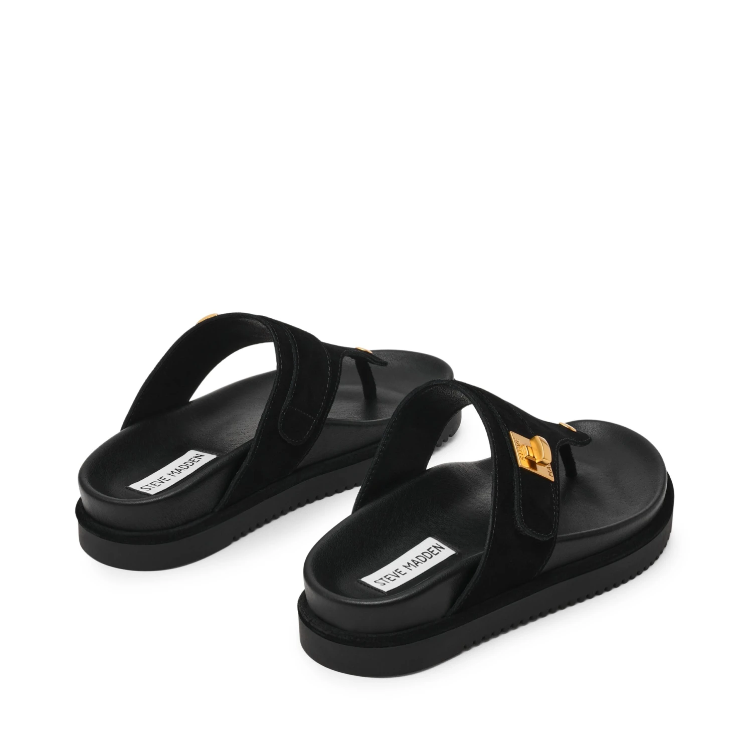 Steve Madden Tuned In Sandal Black Suede 6 Steve Madden Tuned In Sandal Black Suede - Image 4