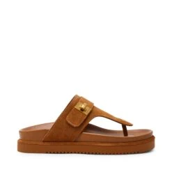 Steve Madden Tuned In Sandal Chestnut Suede