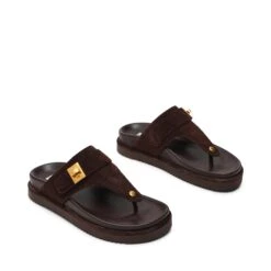 Steve Madden Tuned In Sandal Chocolate Brown Suede -Steve Madden Shop STEVEMADDEN SHOES TUNED IN CHOCOLATE BROWN SUEDE06