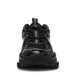 Steve Madden Vault 3 Sneaker Black -Steve Madden Shop STEVEMADDEN SHOES VAULT3 BLACKPEWTER FRONT