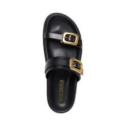 Steve Madden Zaz Slide Black Leather -Steve Madden Shop ZAZ BLACK LEATHER 06 web