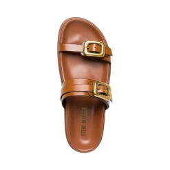 Steve Madden Zaz Slide Tan Leather -Steve Madden Shop ZAZ TAN LEATHER 06 web